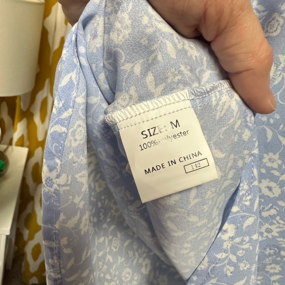 Floral Blue Women's Blouse